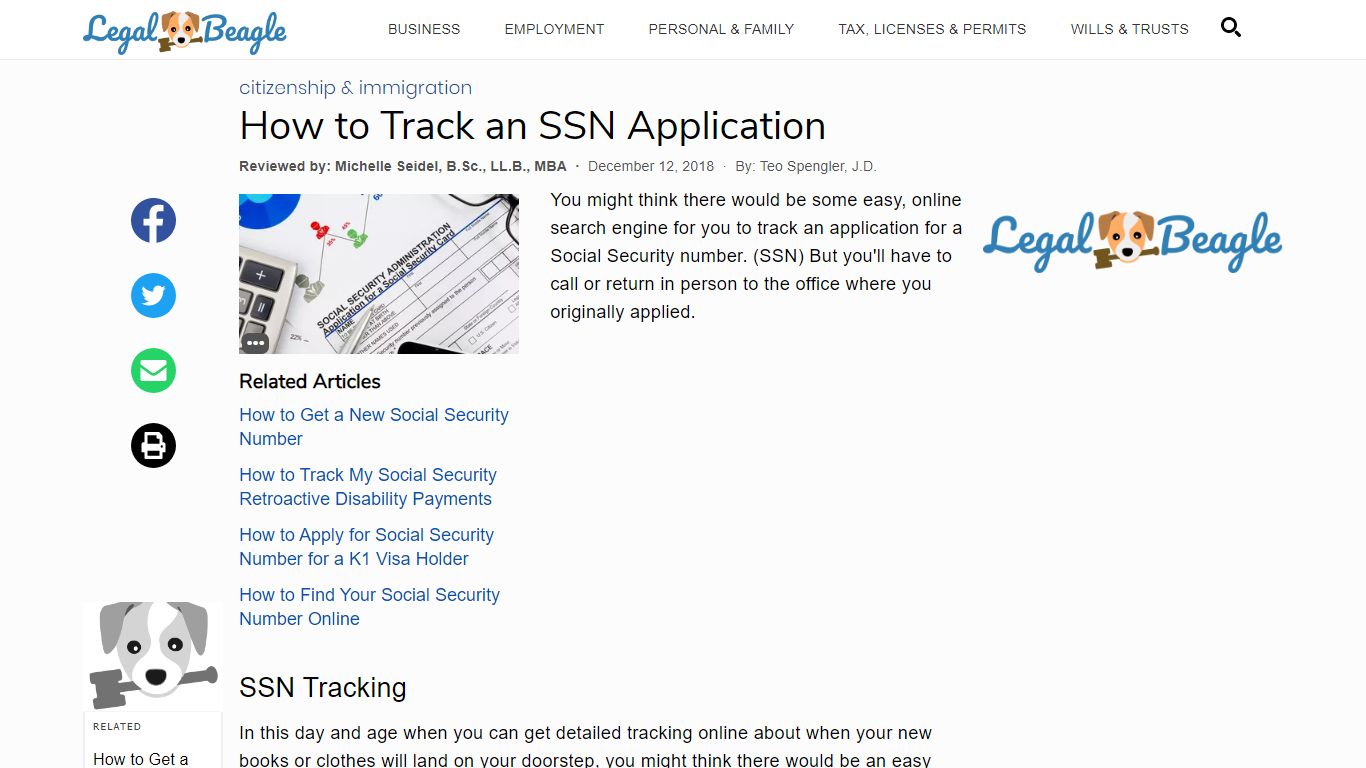 How to Track an SSN Application | Legal Beagle